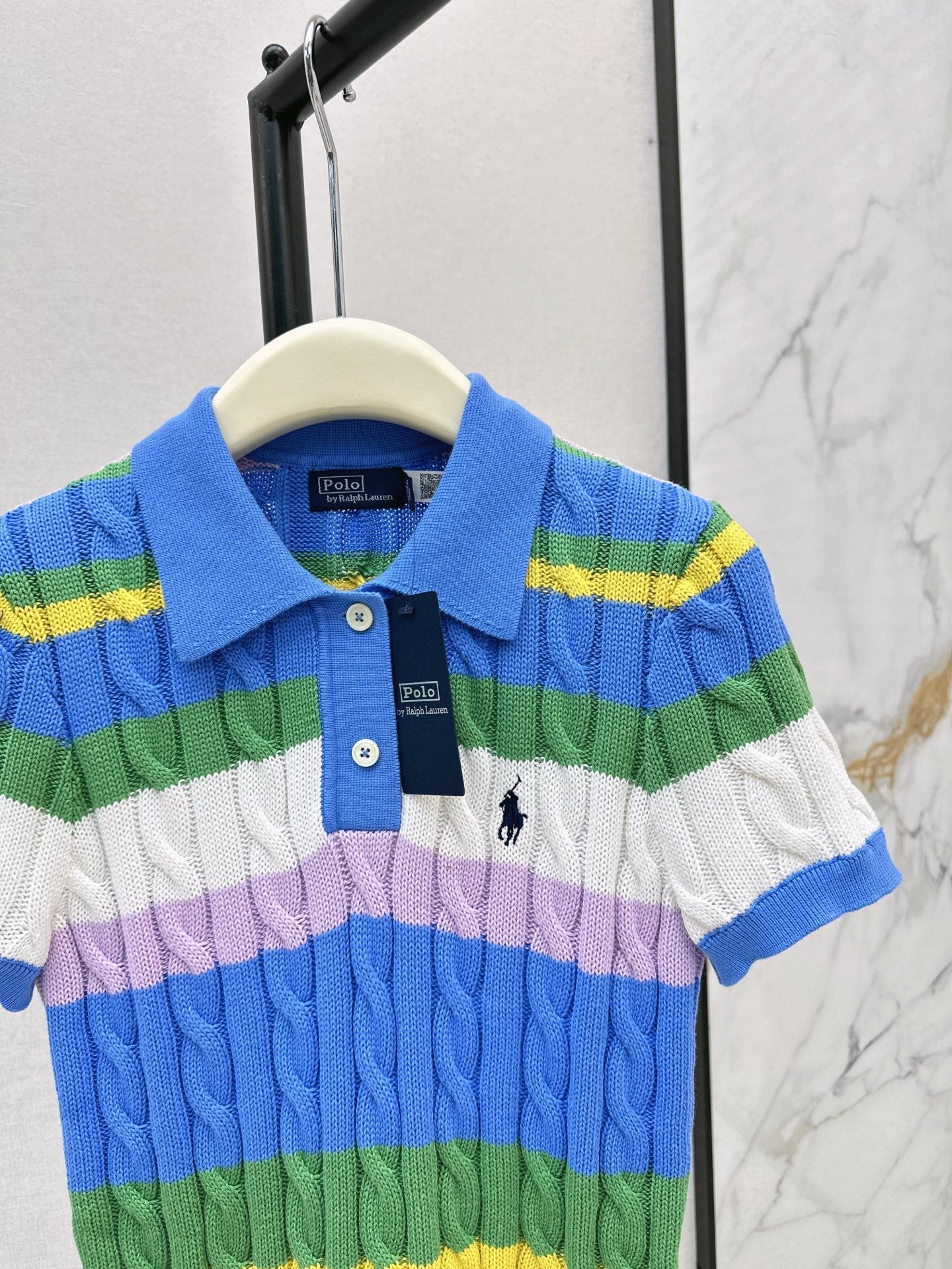 ra 25ss knitted polo shirt