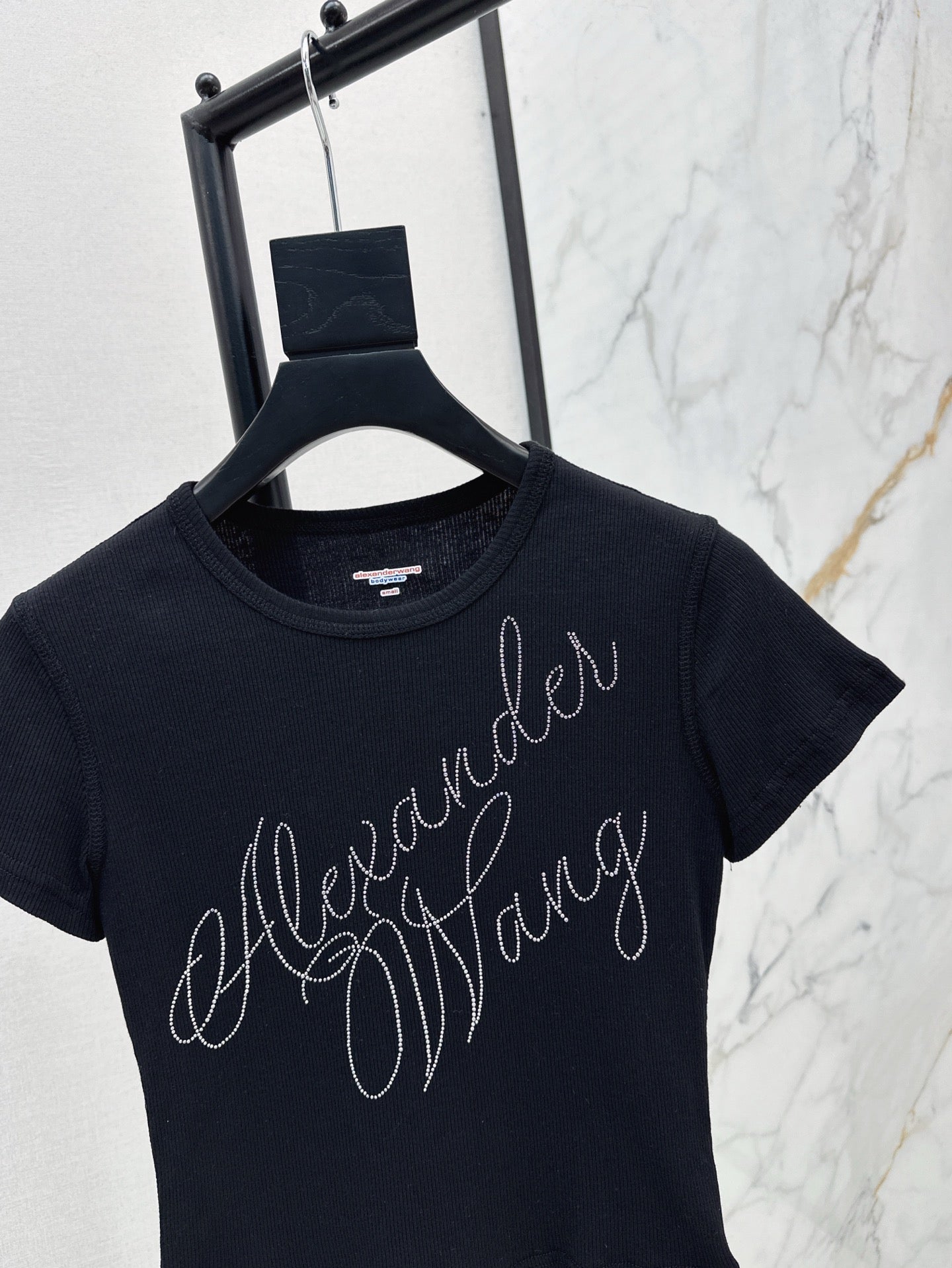 Ale 25ss rhinestone t-shirt