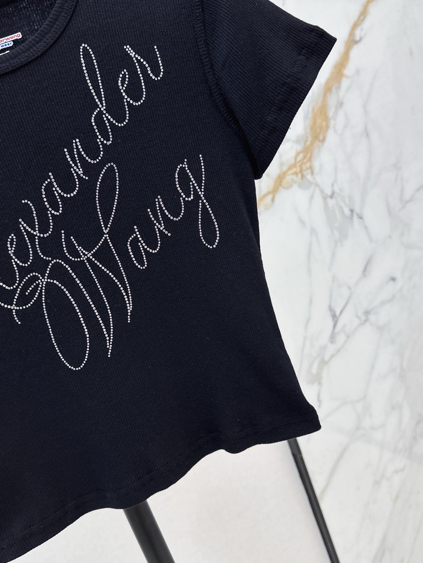 Ale 25ss rhinestone t-shirt
