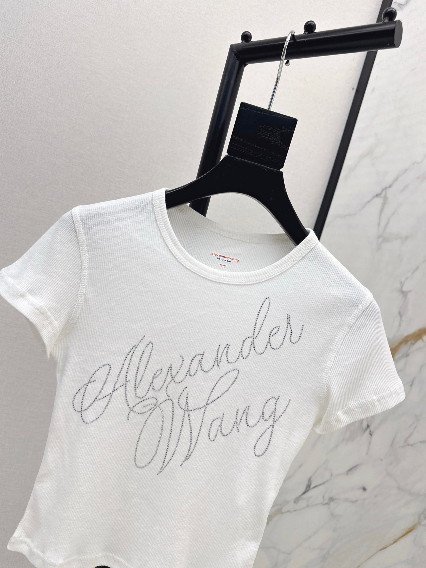 Ale 25ss rhinestone t-shirt