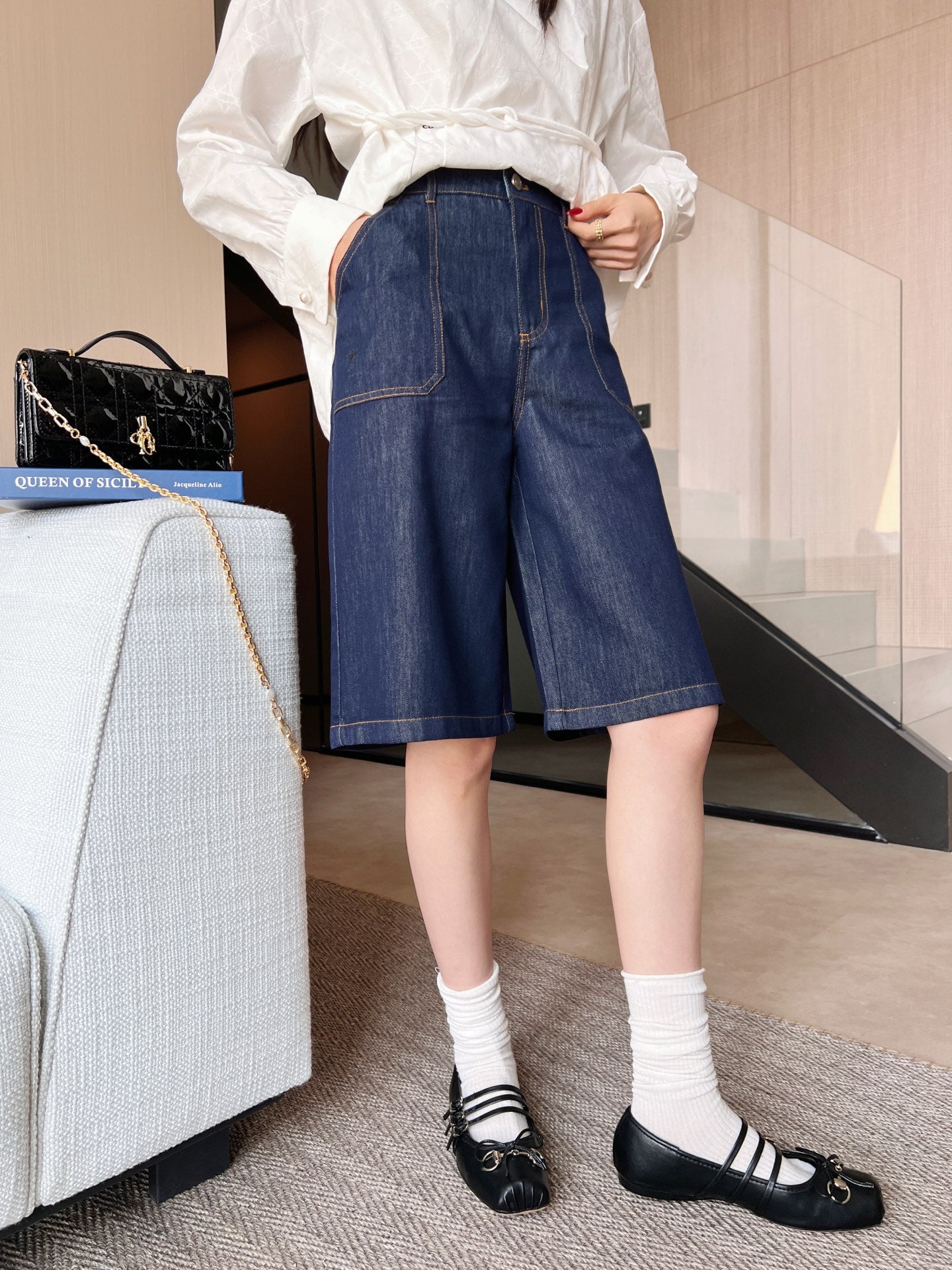 25ss denim short