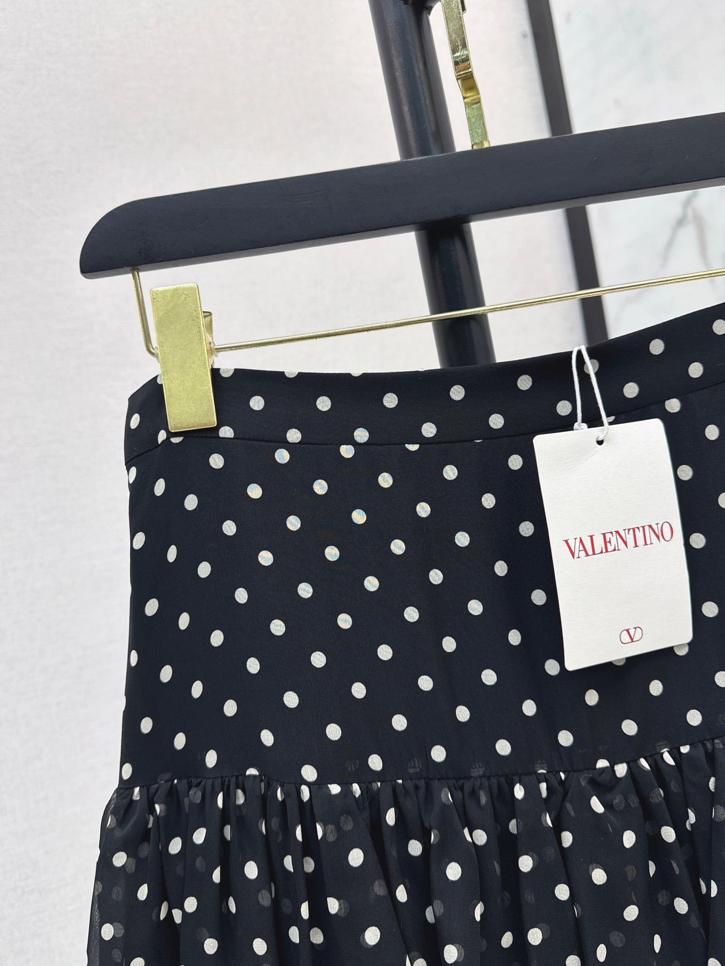 25ss silk ruffle skirt
