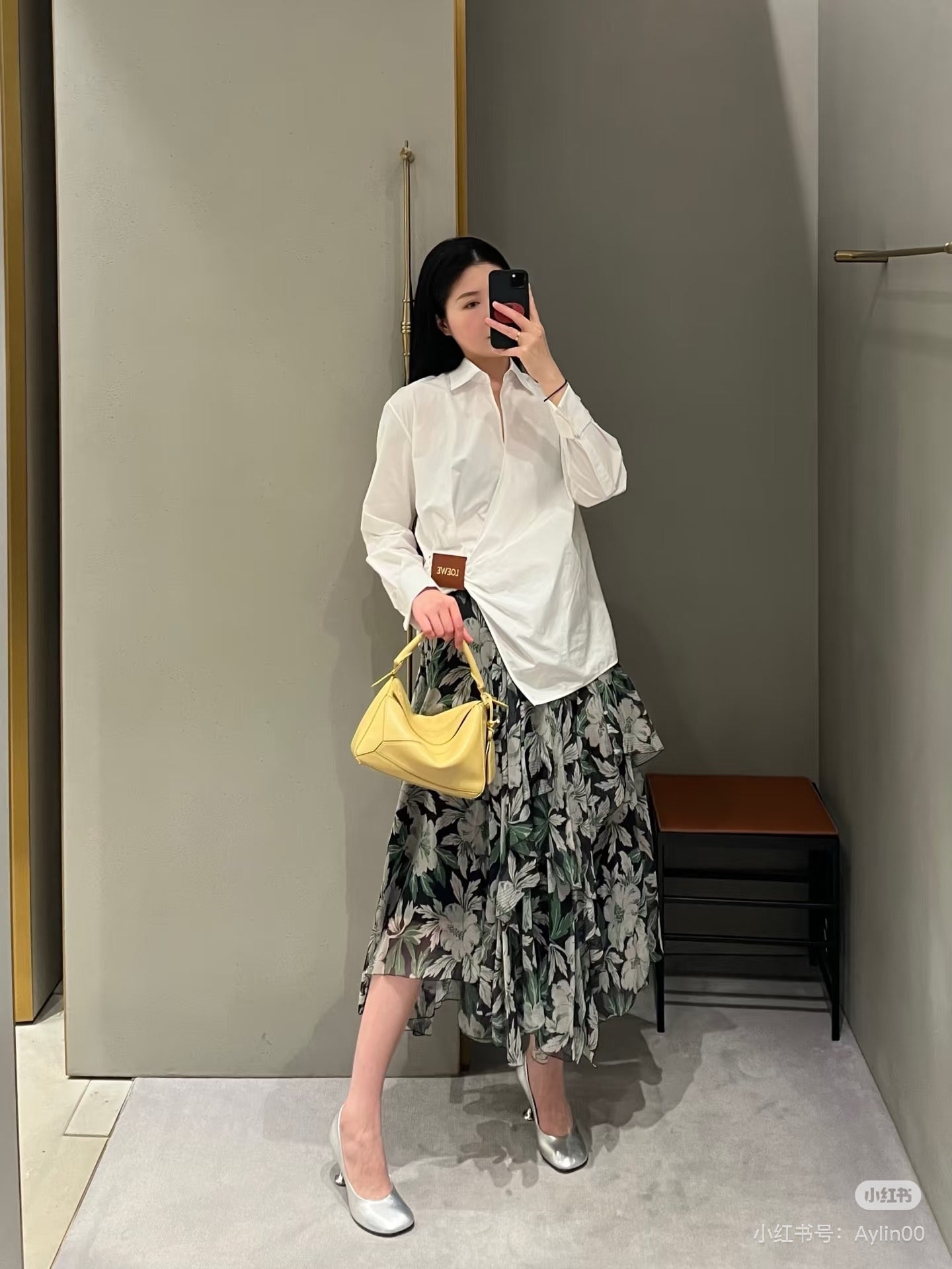25ss printed skirt