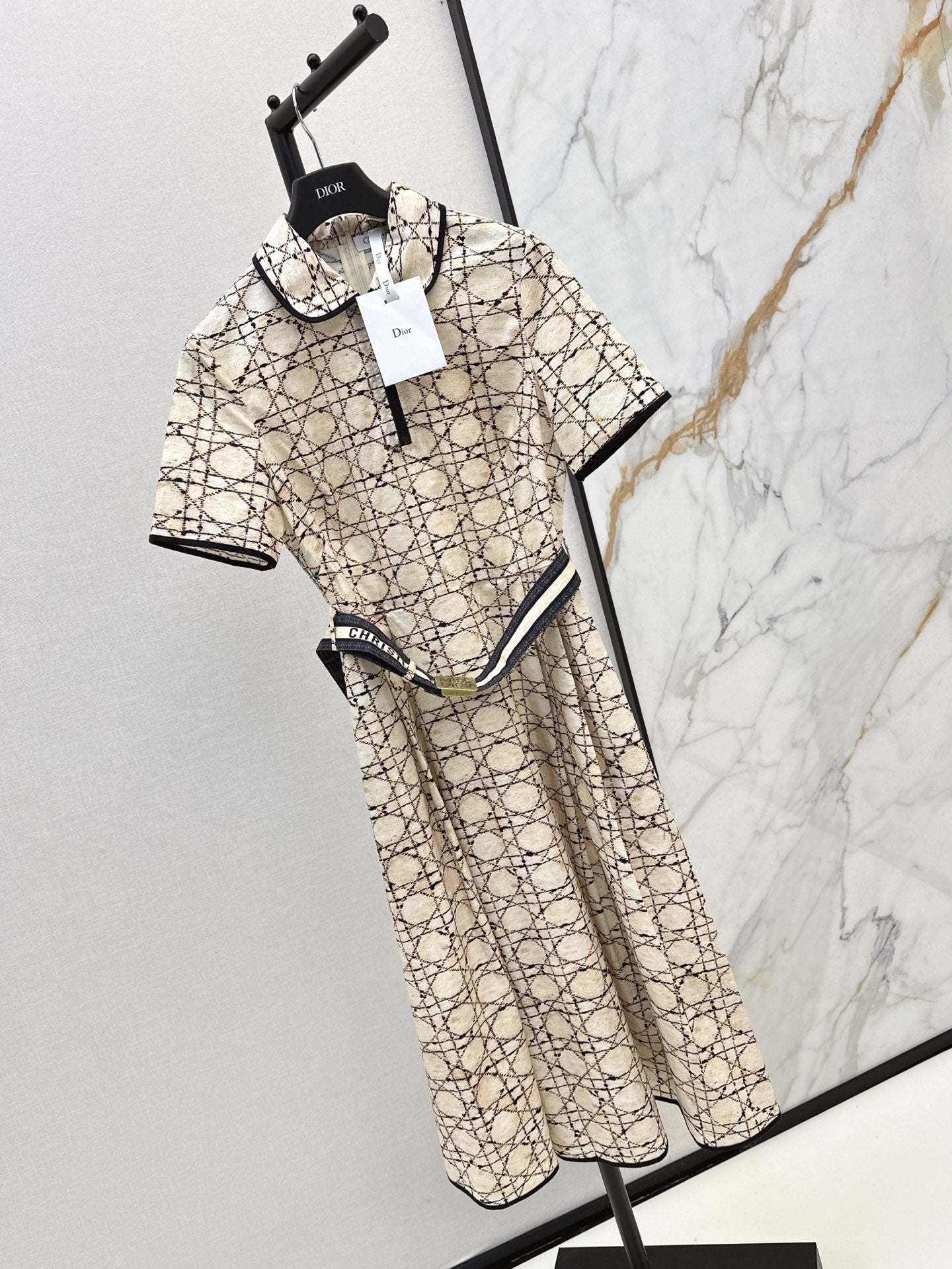 25ss argyle jacquard dress
