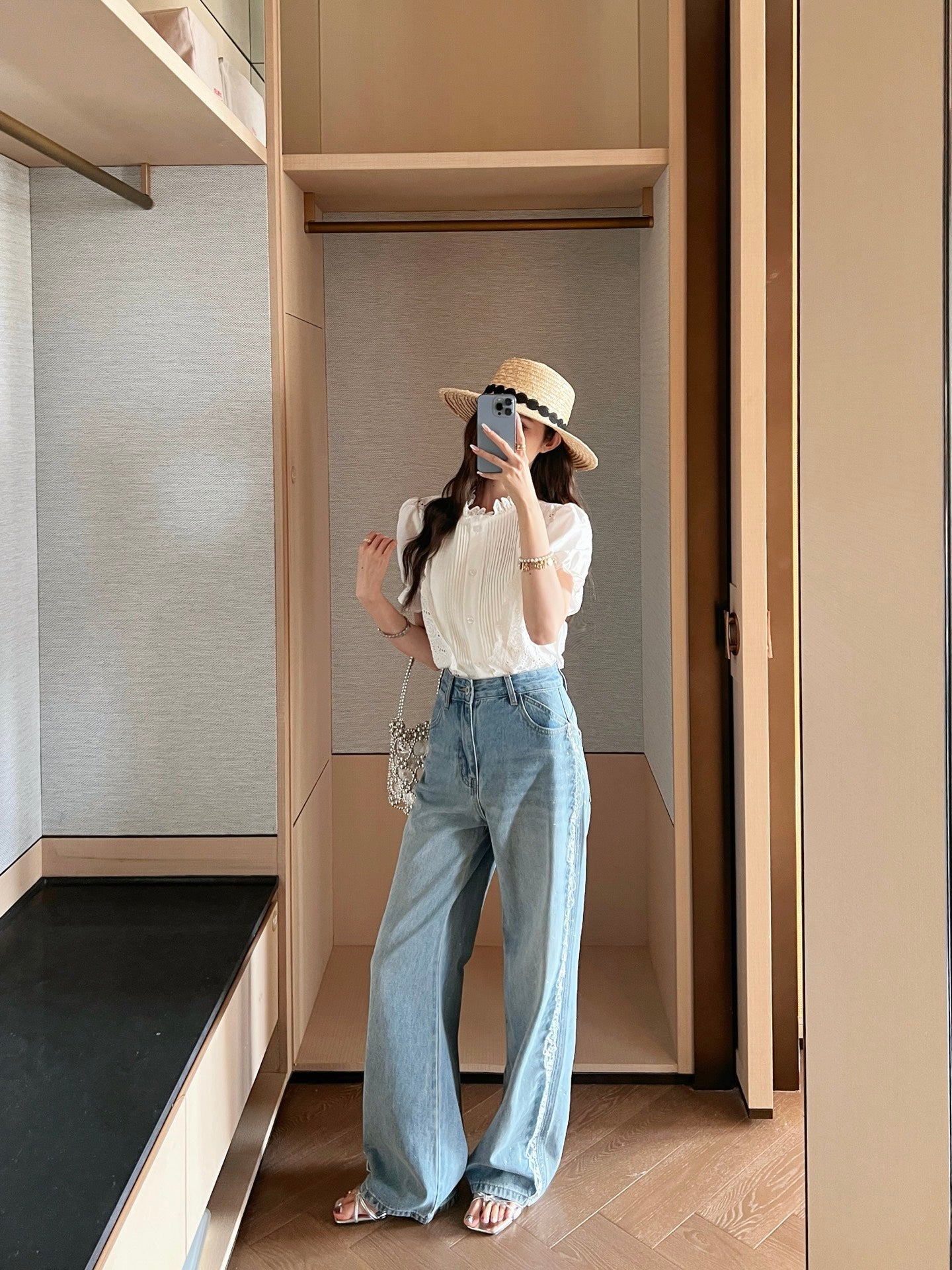 25ss lace jeans
