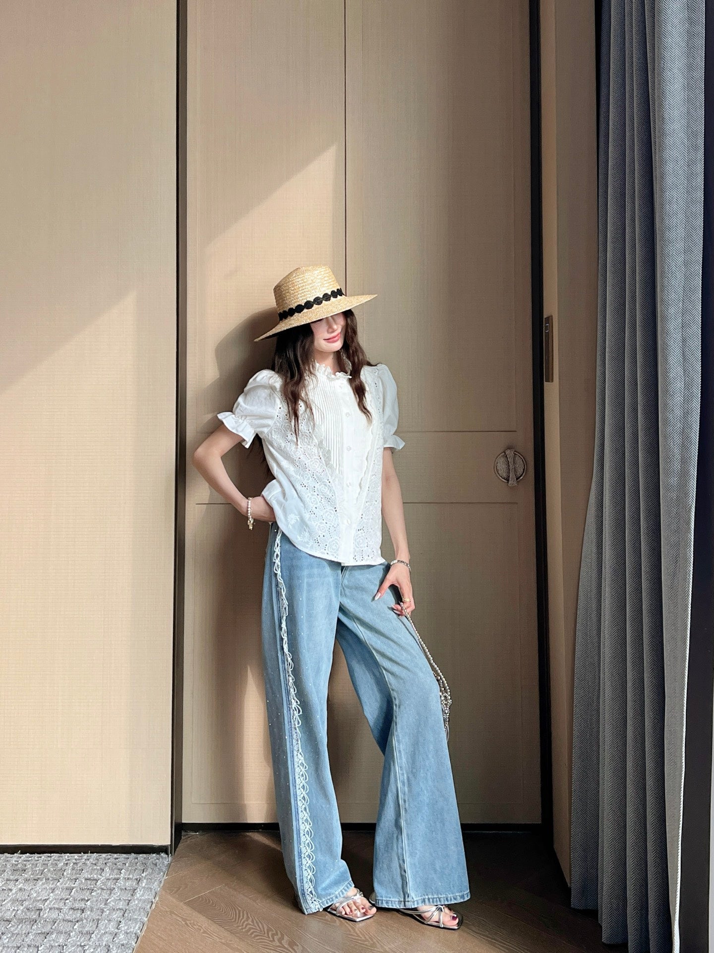 25ss lace jeans