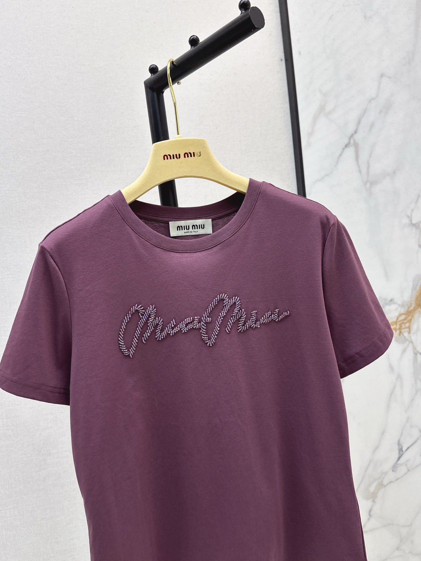 25ss beaded t-shirt
