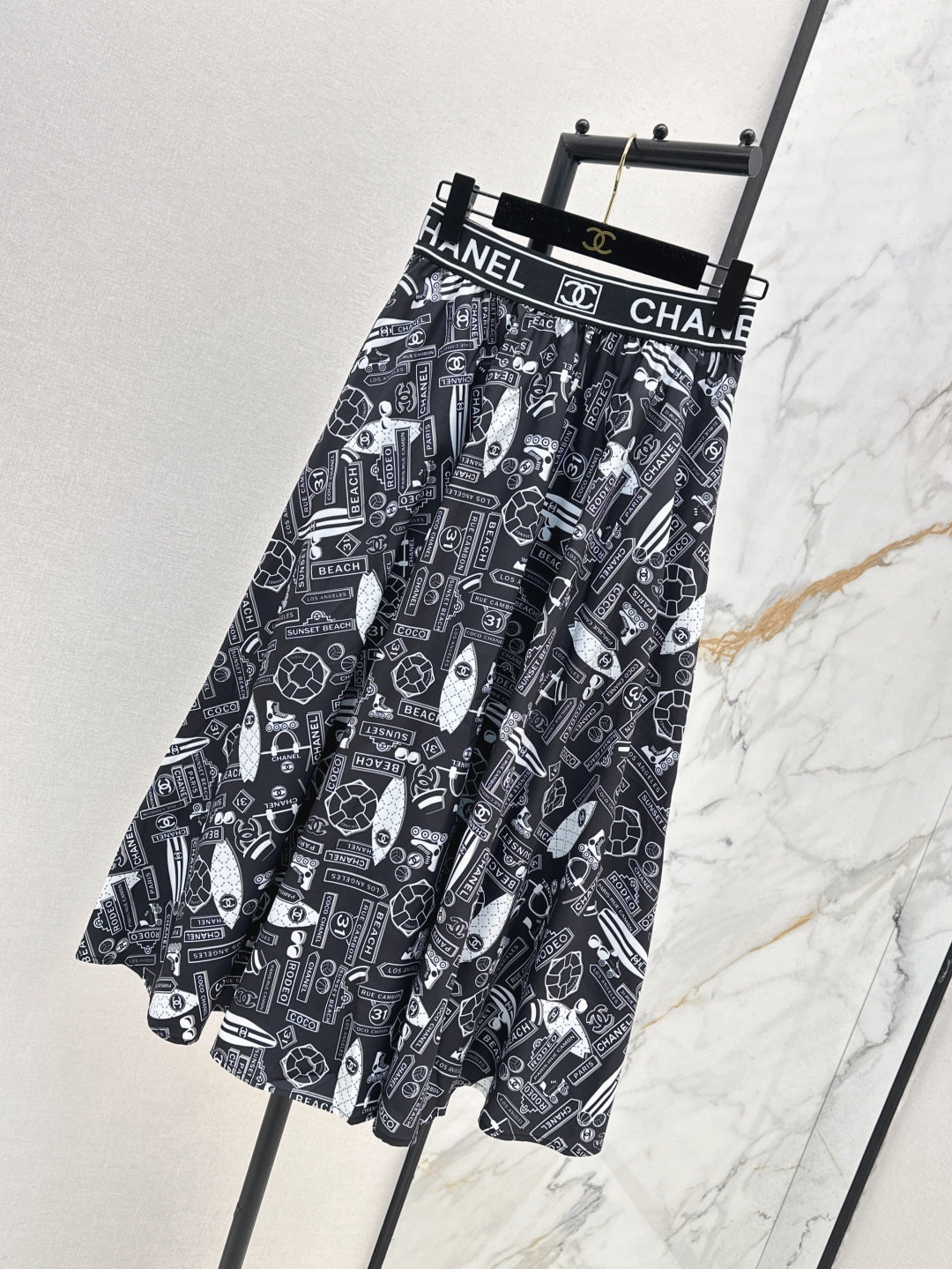 25ss print skirt