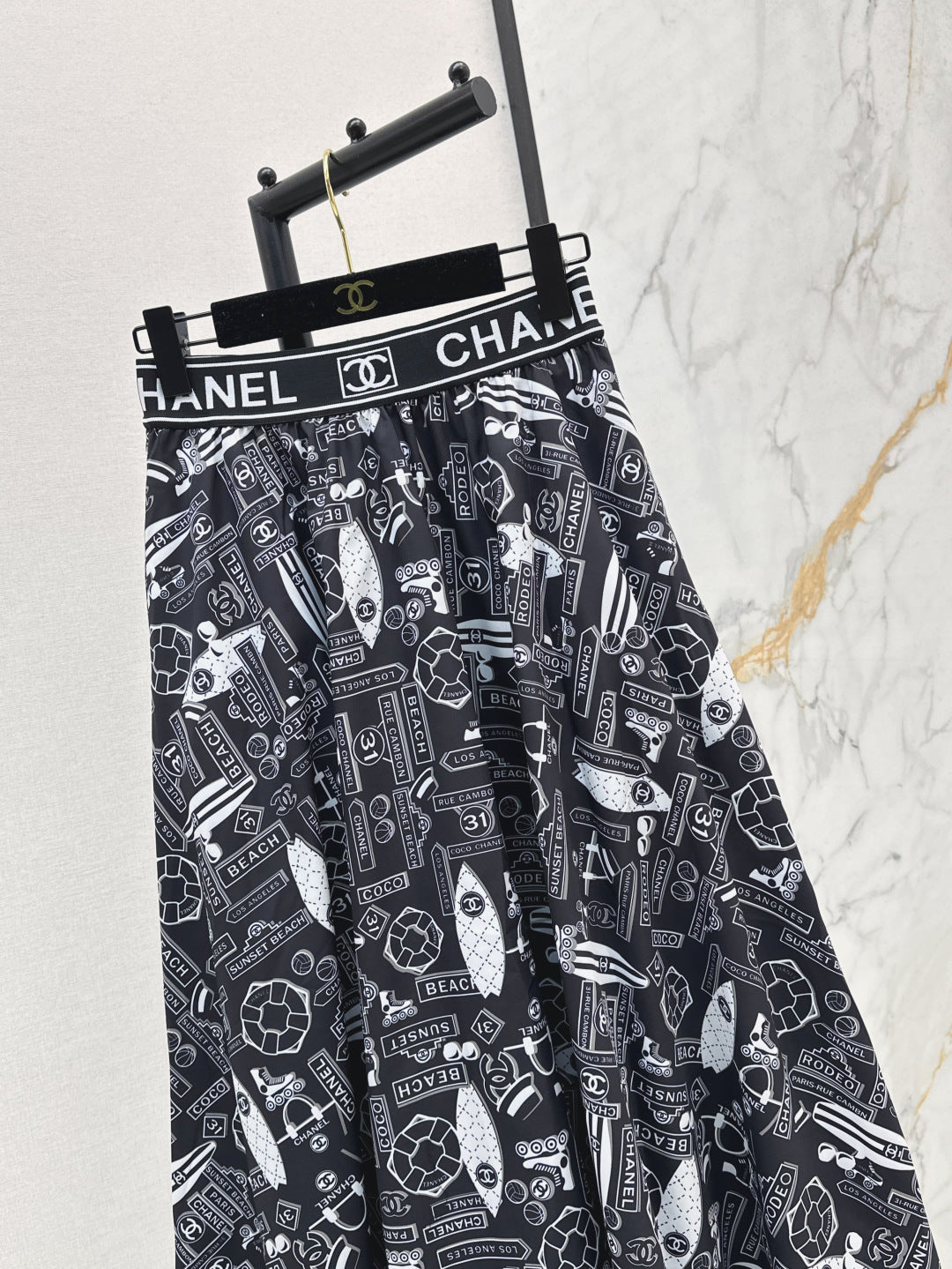25ss print skirt