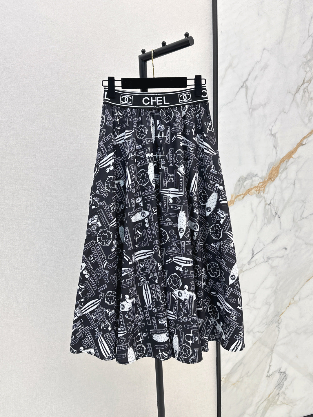 25ss print skirt