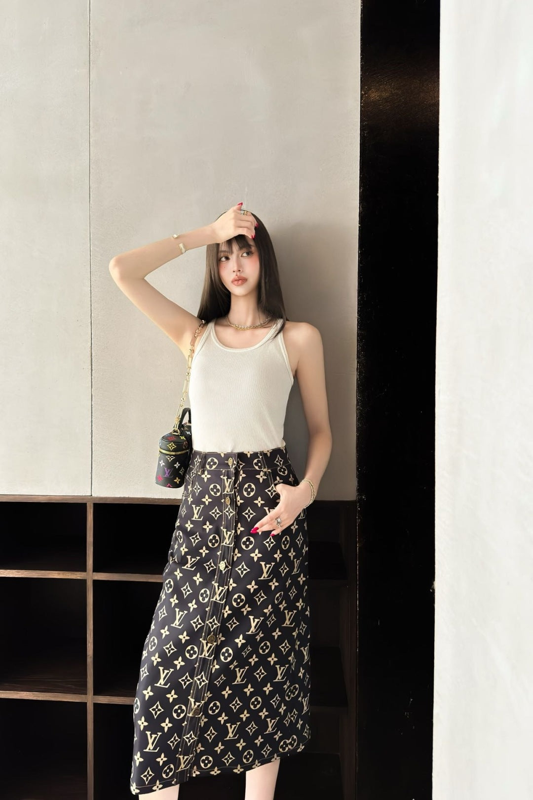 25ss monogram skirt