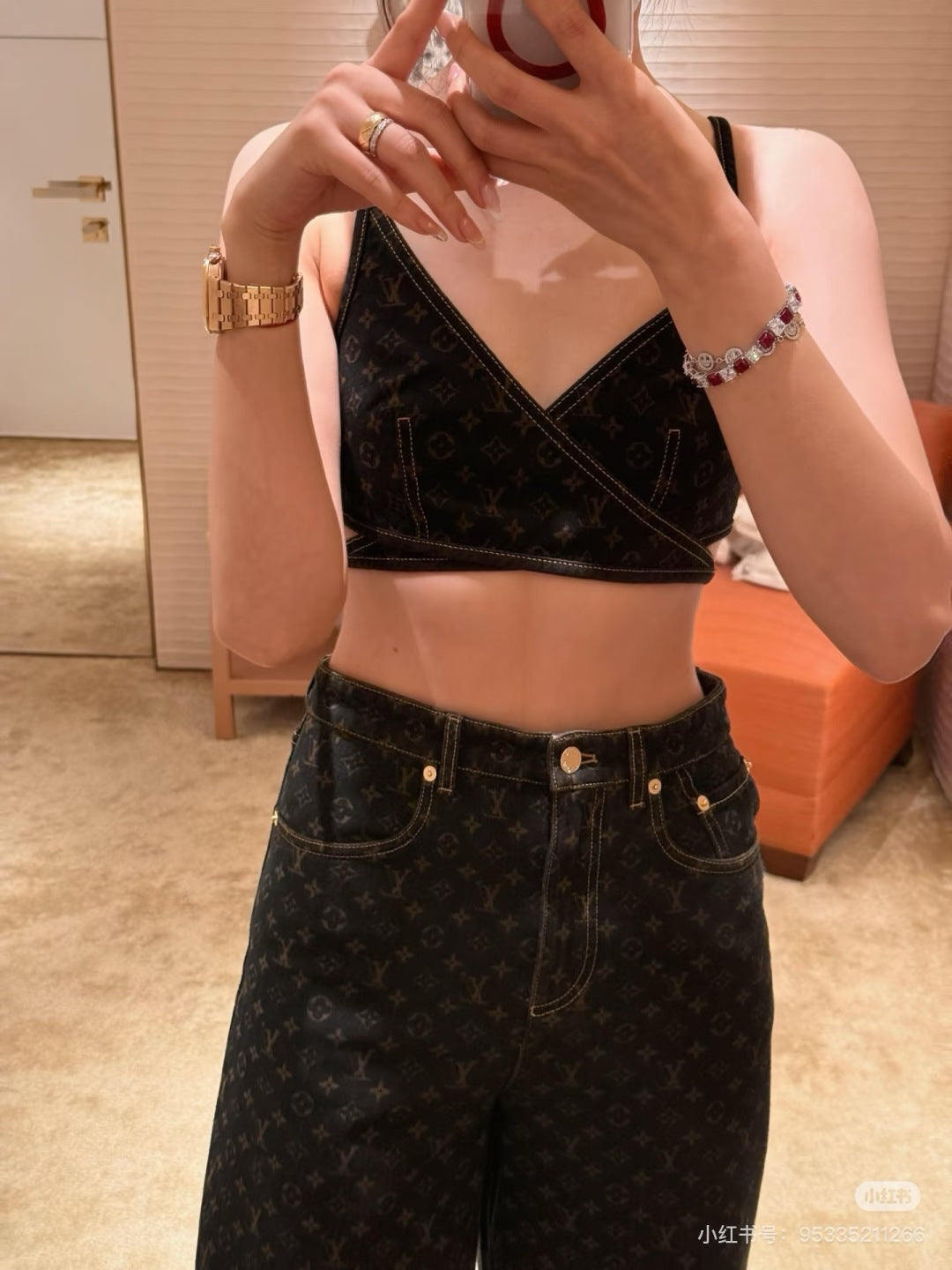 25ss denim camisole