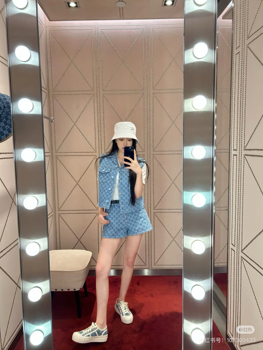 25ss jacquard denim short