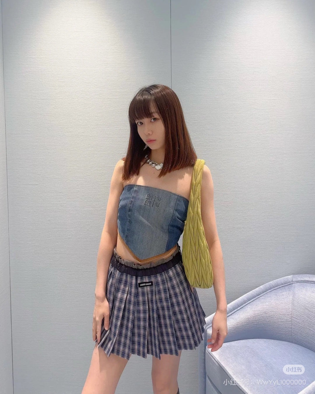 25ss plaid skirt