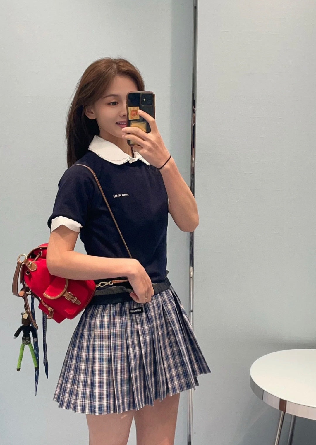 25ss plaid skirt