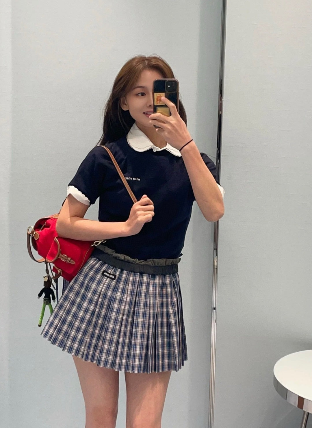 25ss plaid skirt