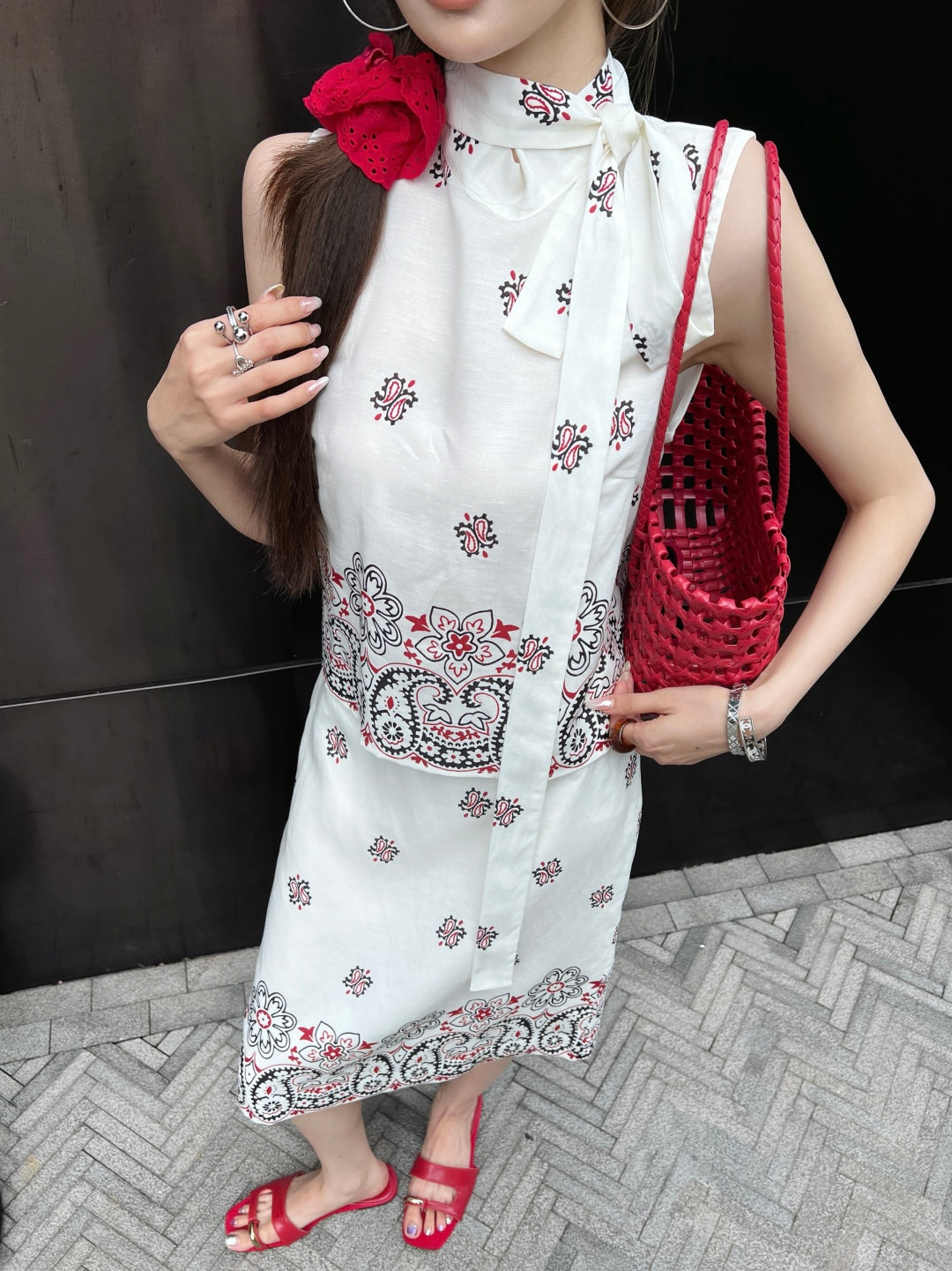 25ss linen skirt