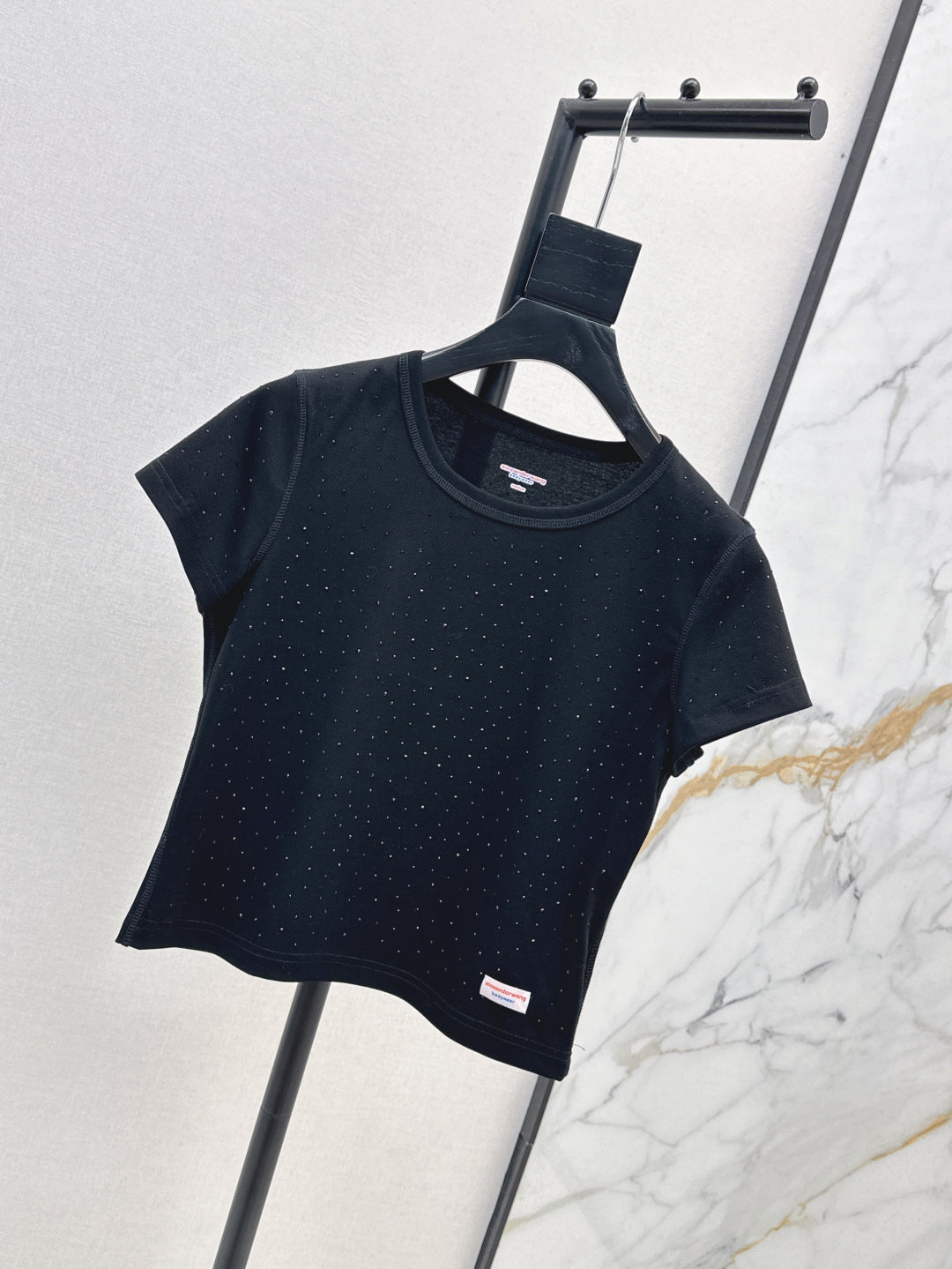 25ss rhinestone t-shirt