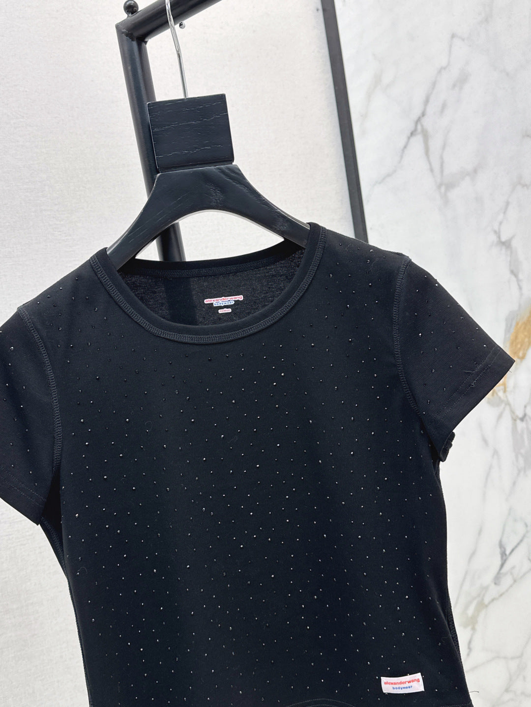25ss rhinestone t-shirt