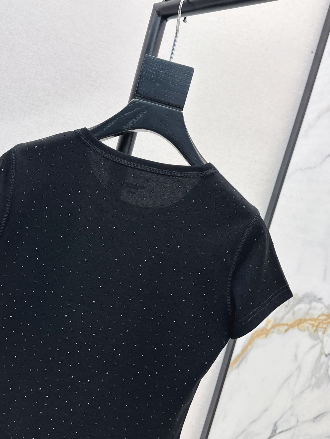 25ss rhinestone t-shirt