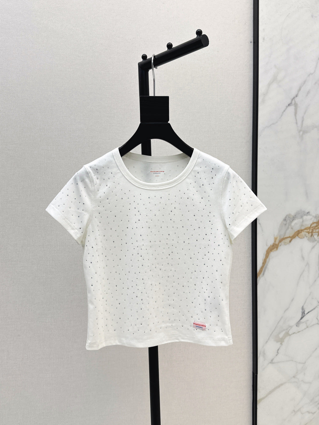 25ss rhinestone t-shirt
