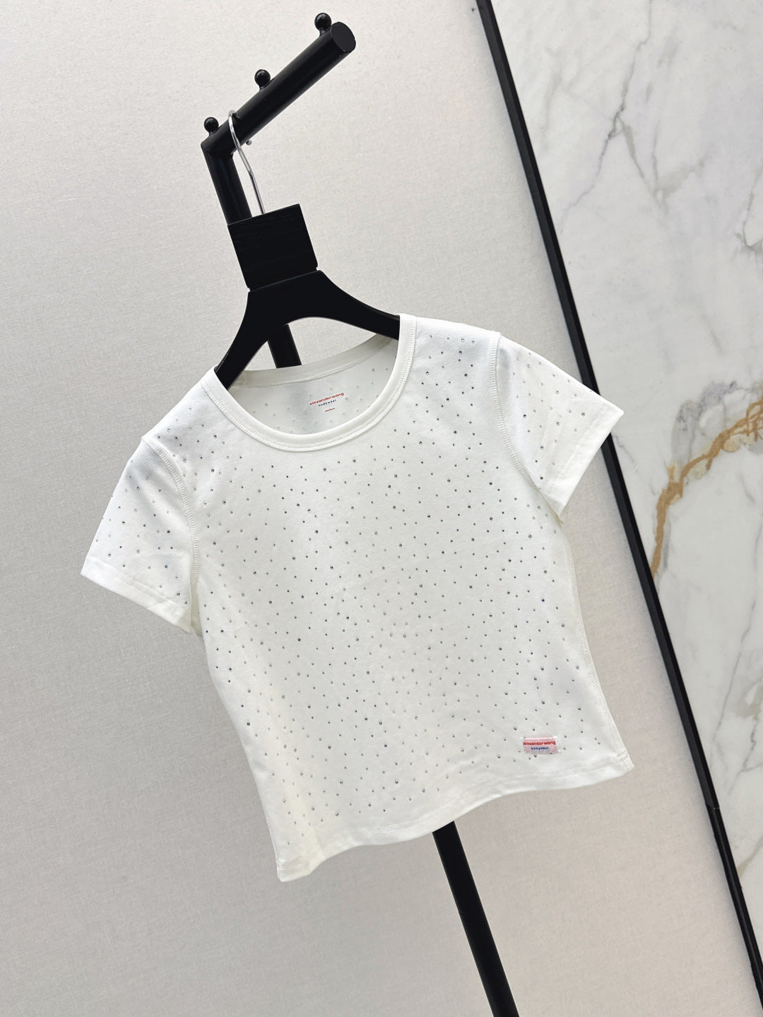 25ss rhinestone t-shirt