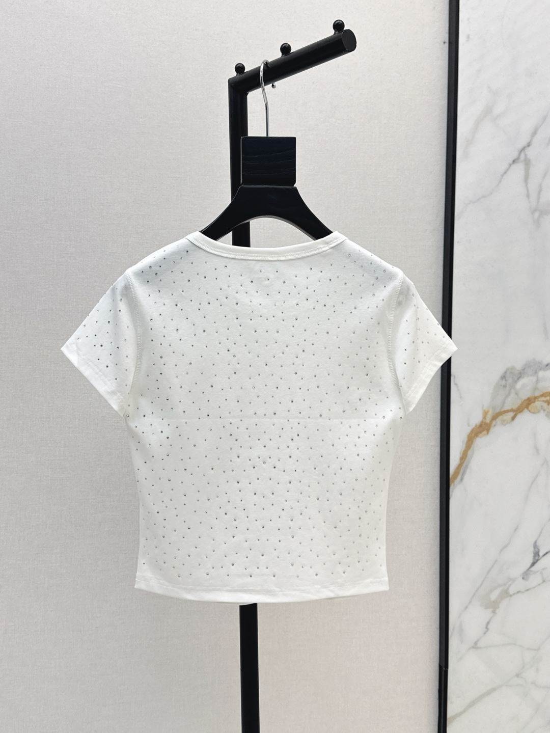 25ss rhinestone t-shirt