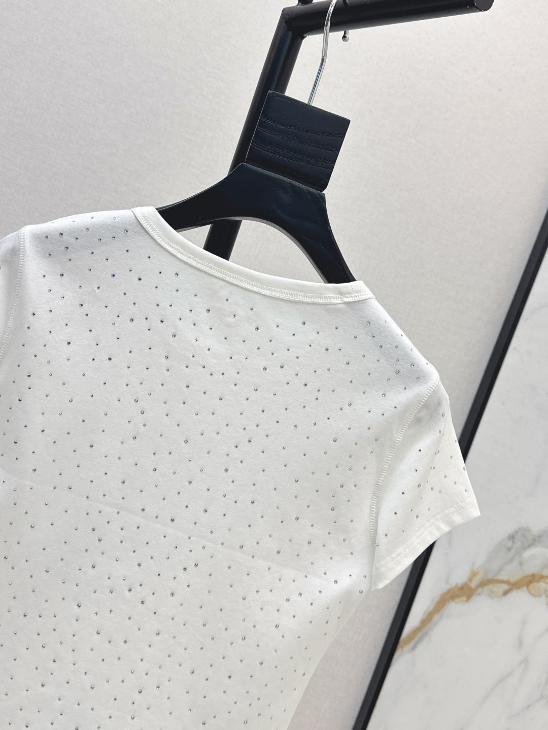 25ss rhinestone t-shirt