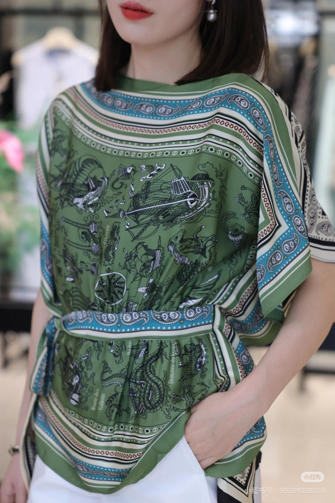 25ss silk cape top