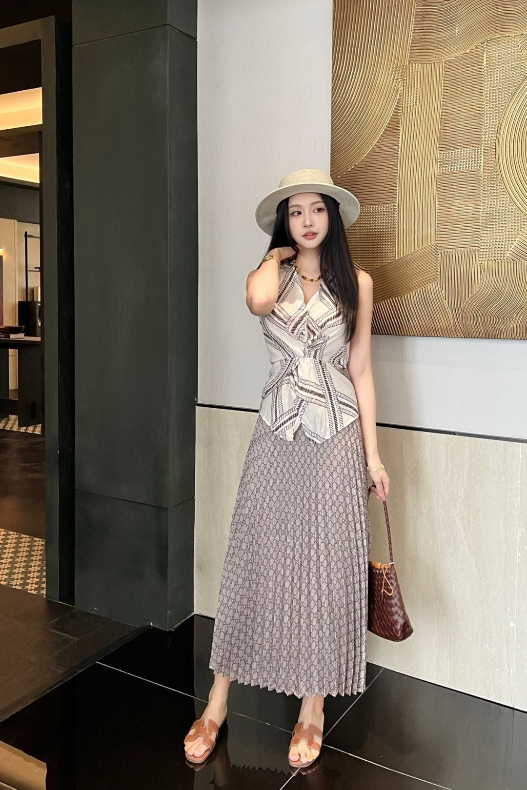 25ss print skirt