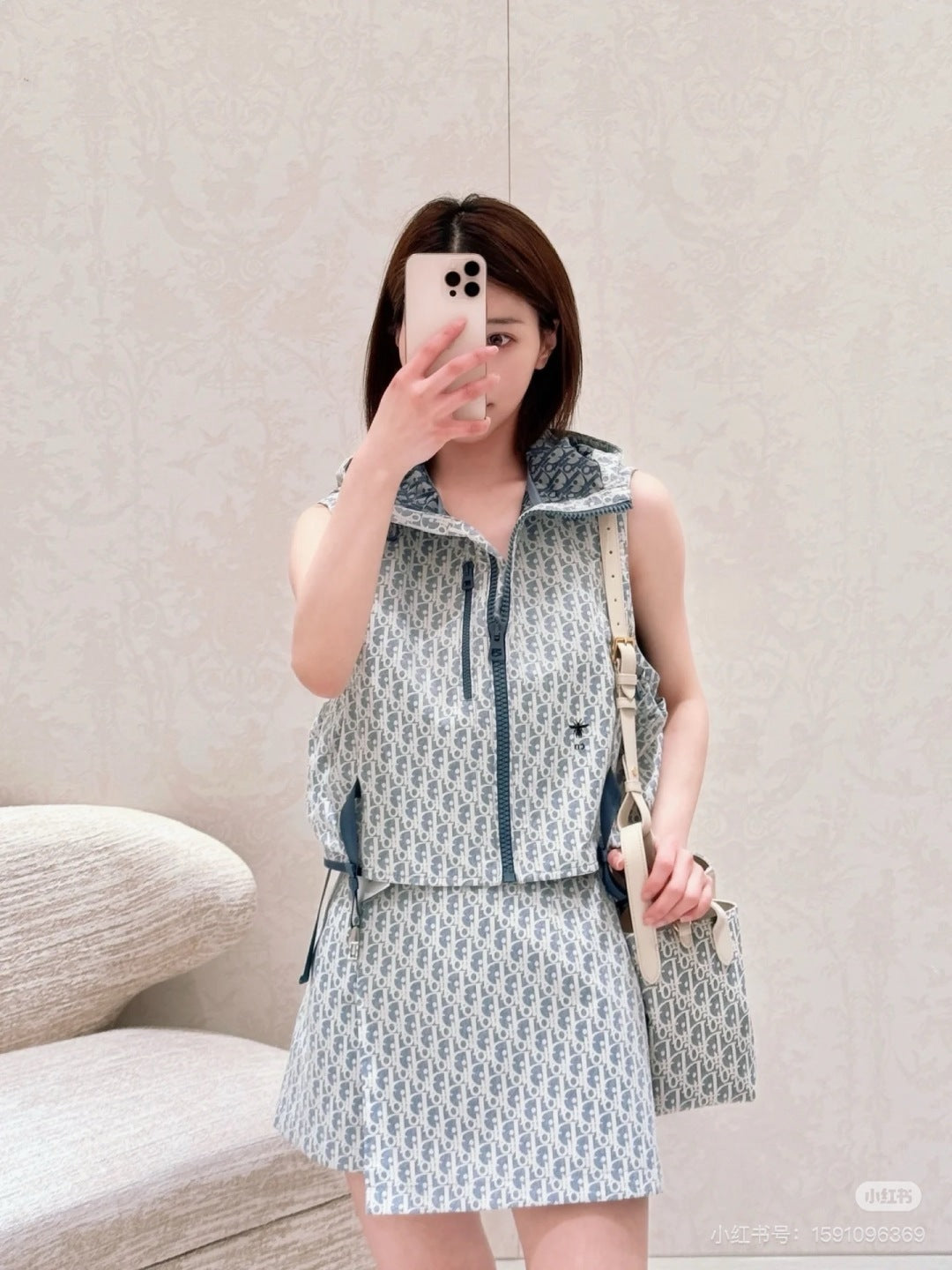 25SS miss print skort