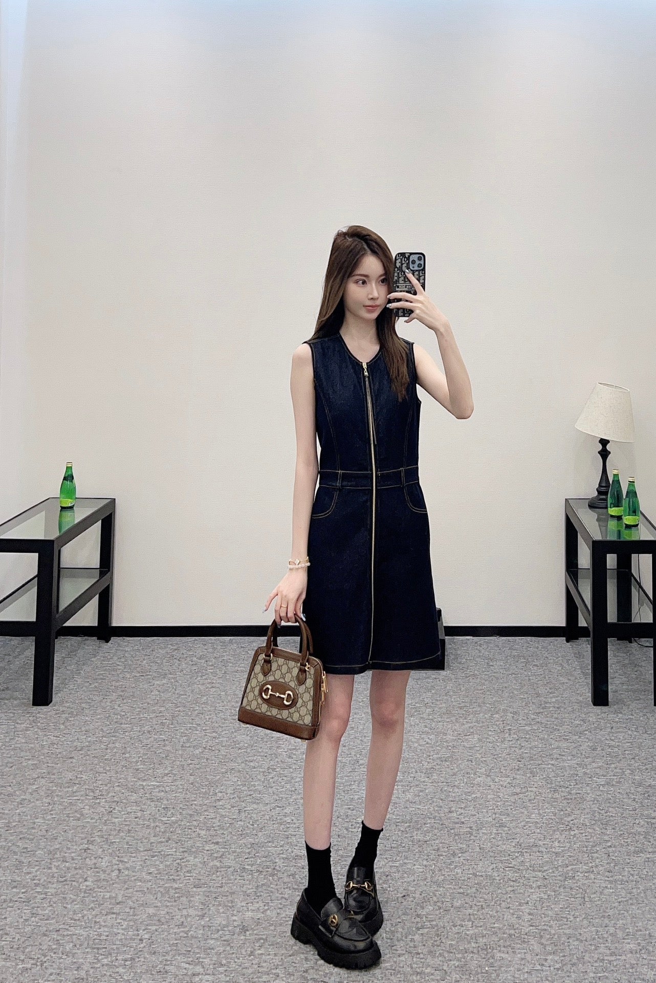 2025 new product Denim vest skirt