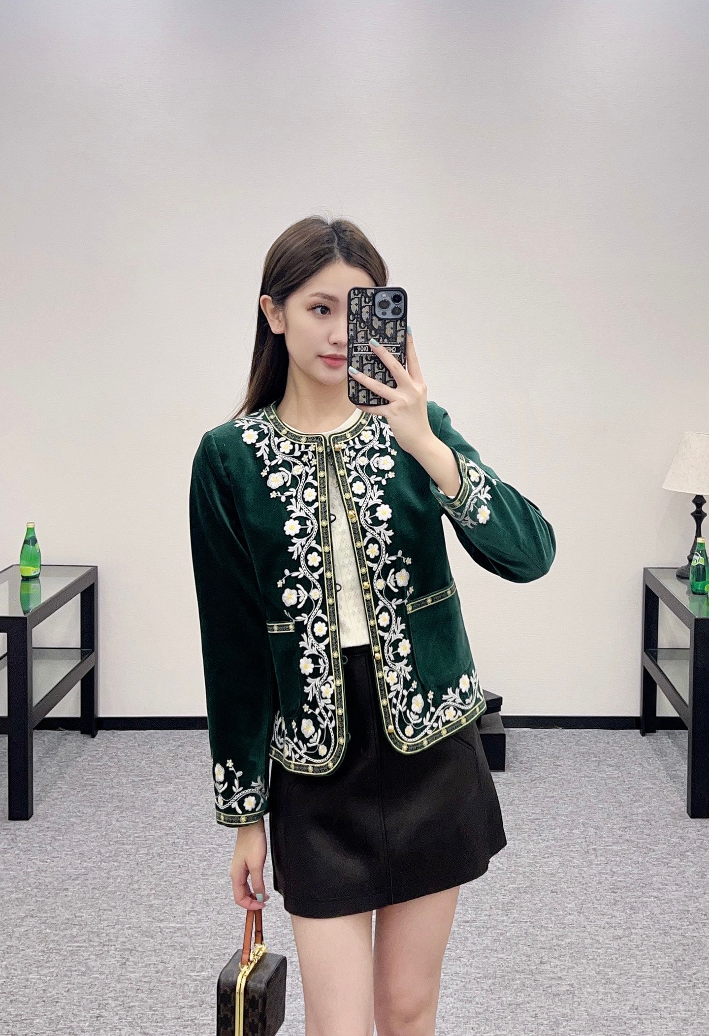 2025 new product Velvet embroidered jacket