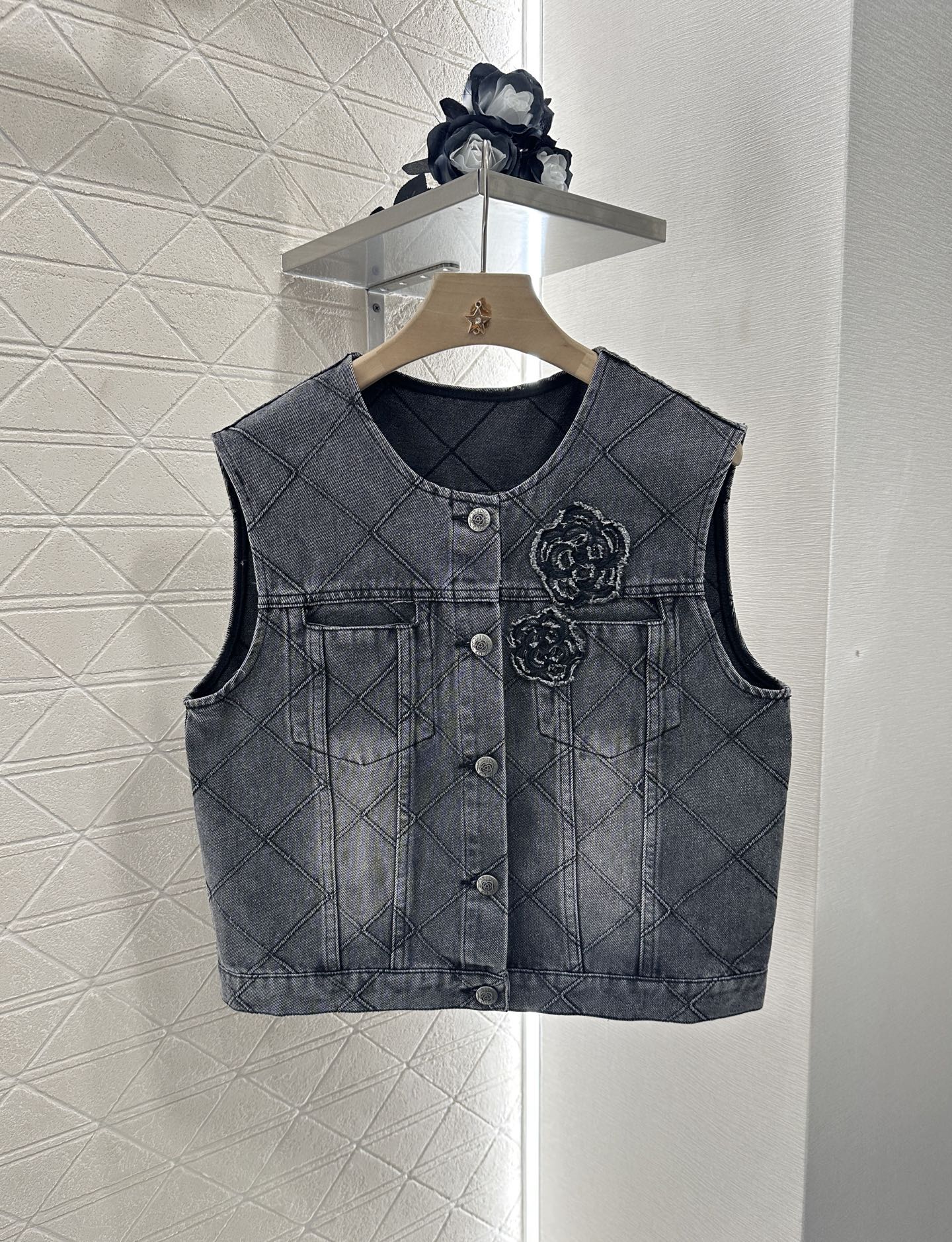 2025 new products Denim vest and short skirt set