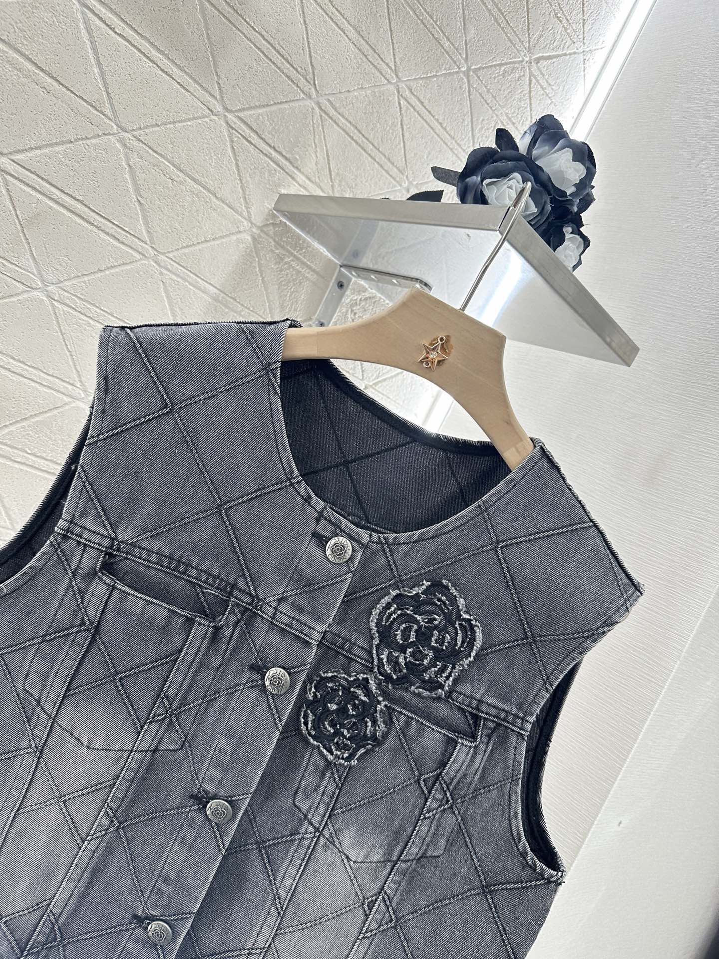2025 new products Denim vest and short skirt set