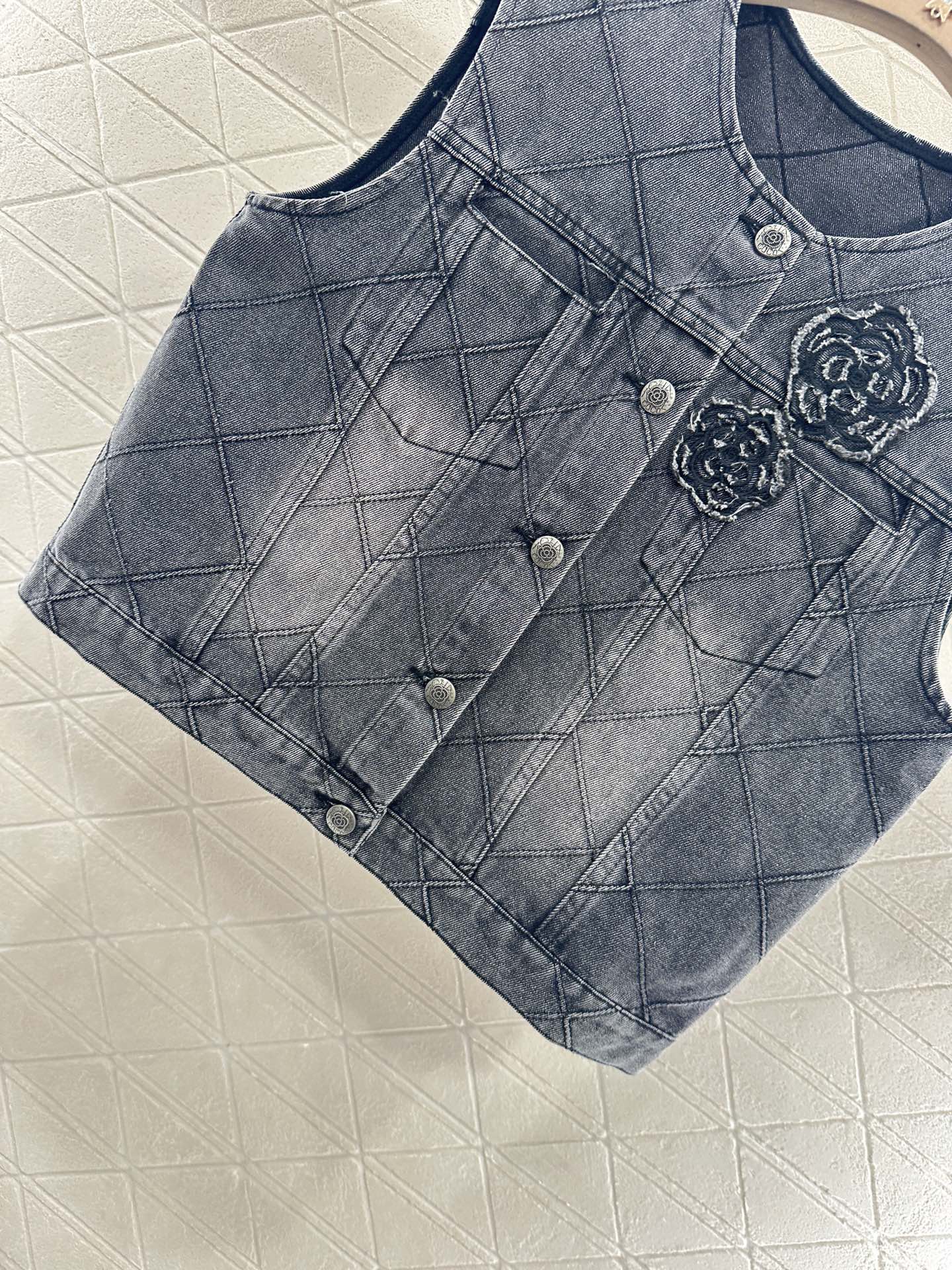 2025 new products Denim vest and short skirt set