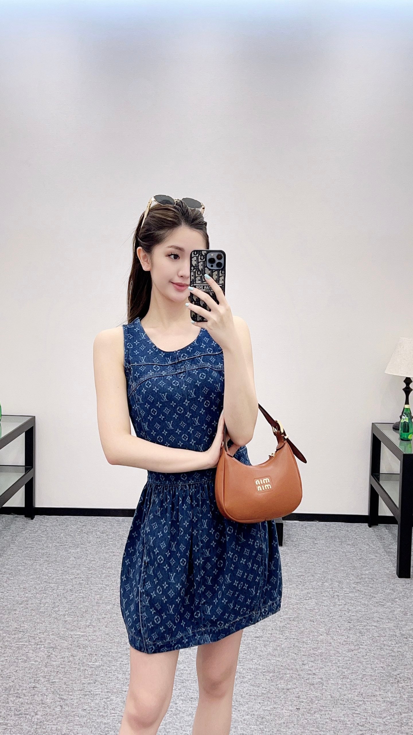 2025 new product Denim vest skirt