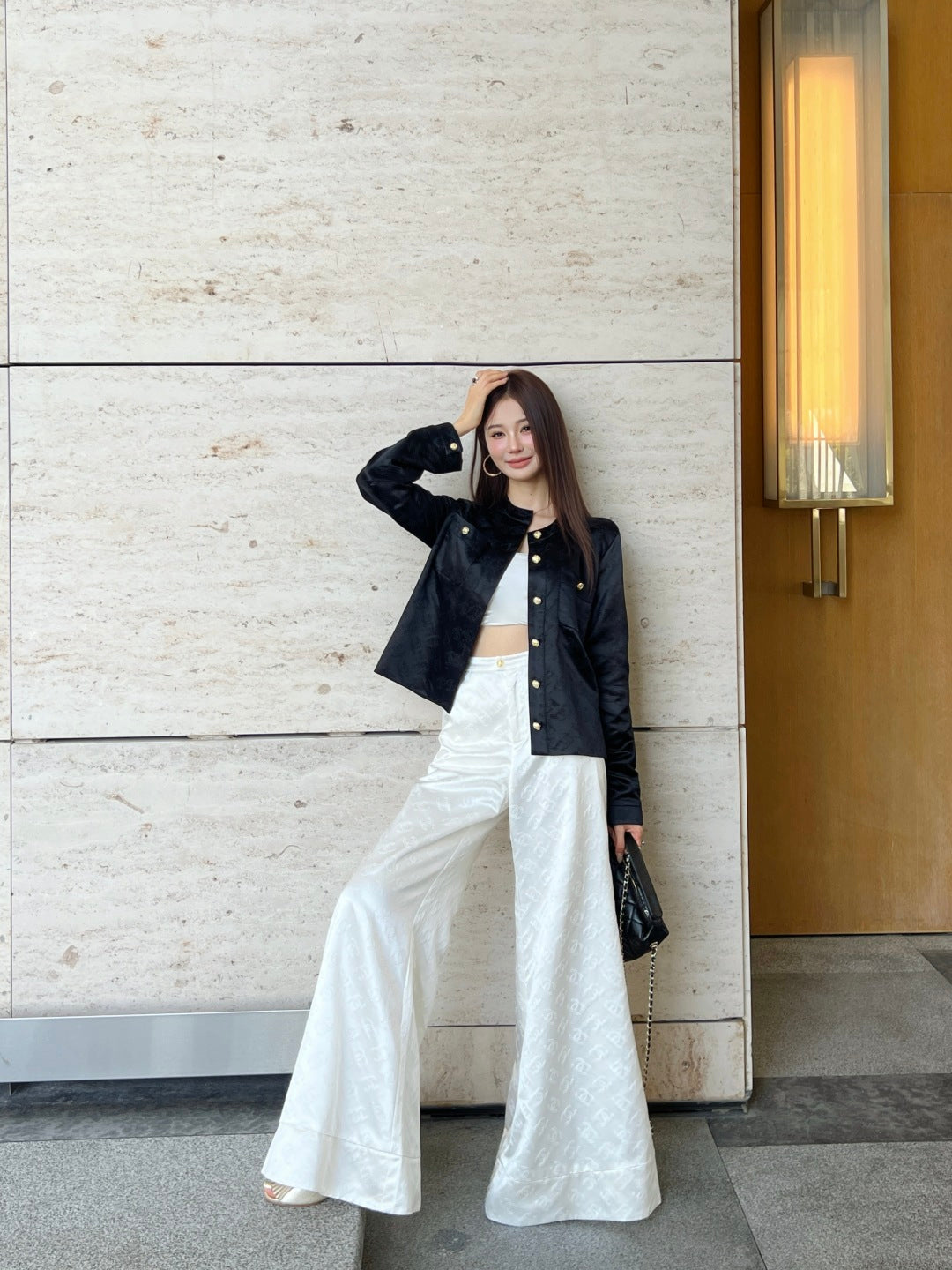 25fw silk bell bottom