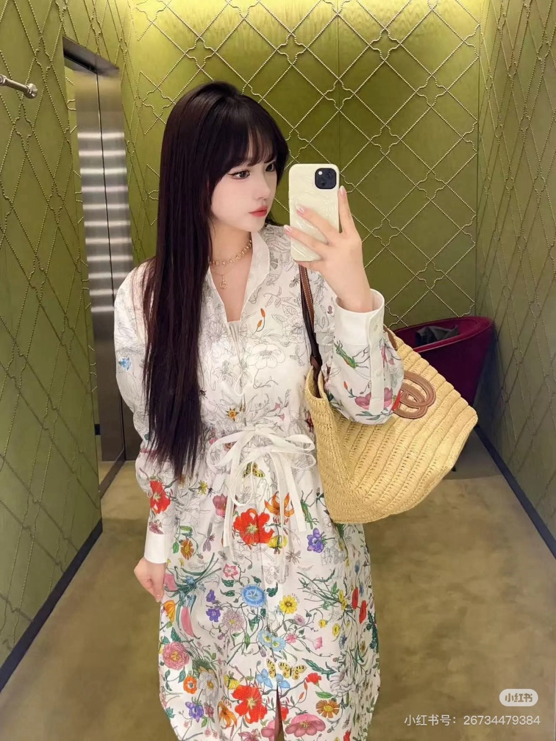 25ss printed dress