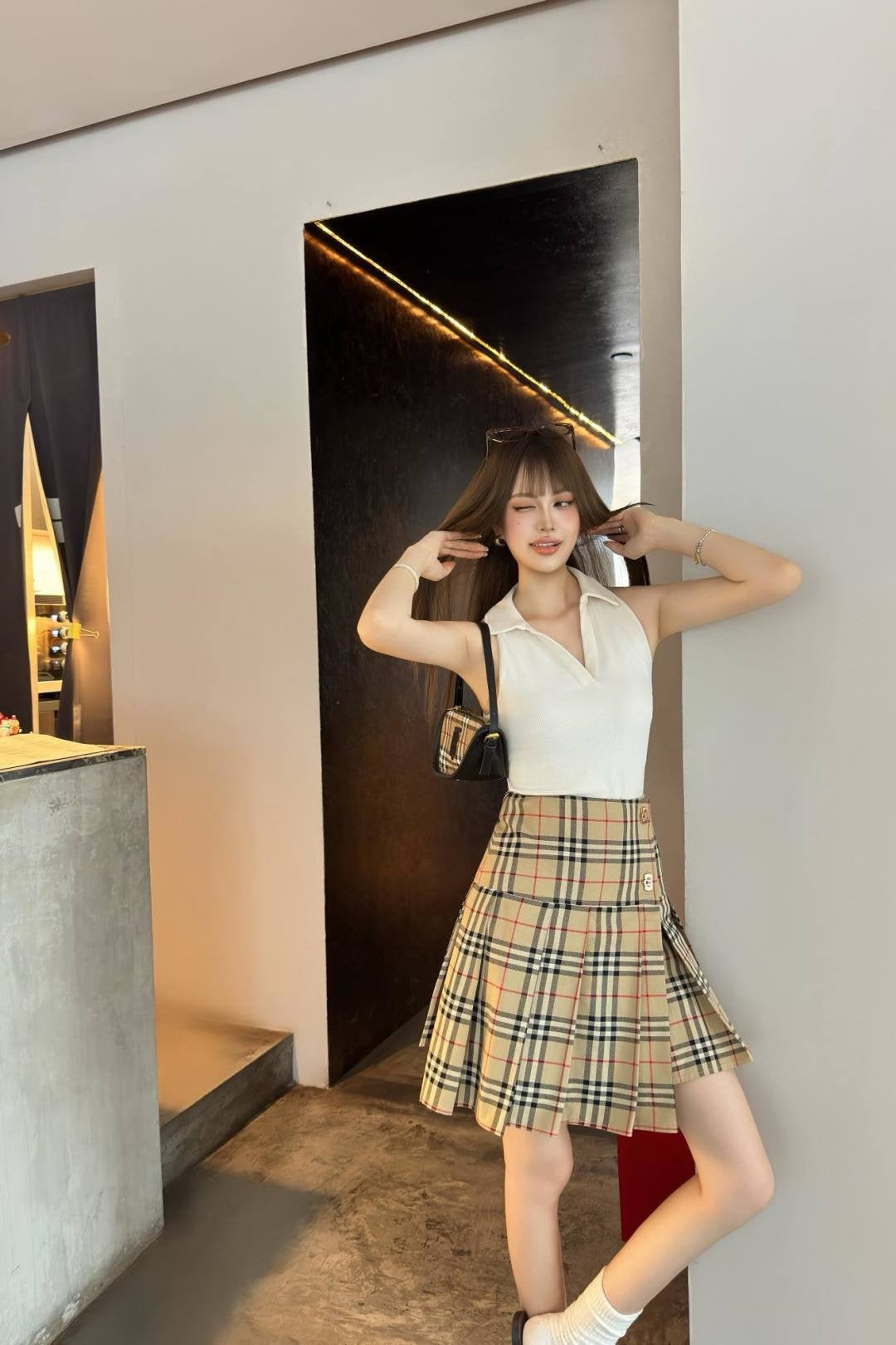 25ss printed skirt