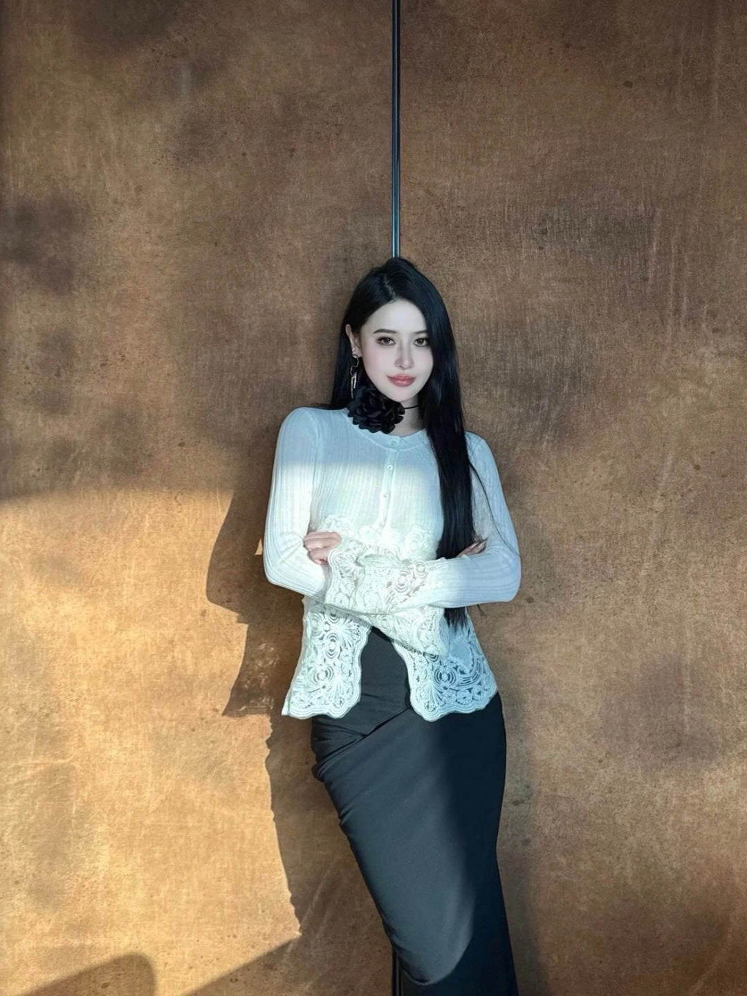 25fw lace cardigan