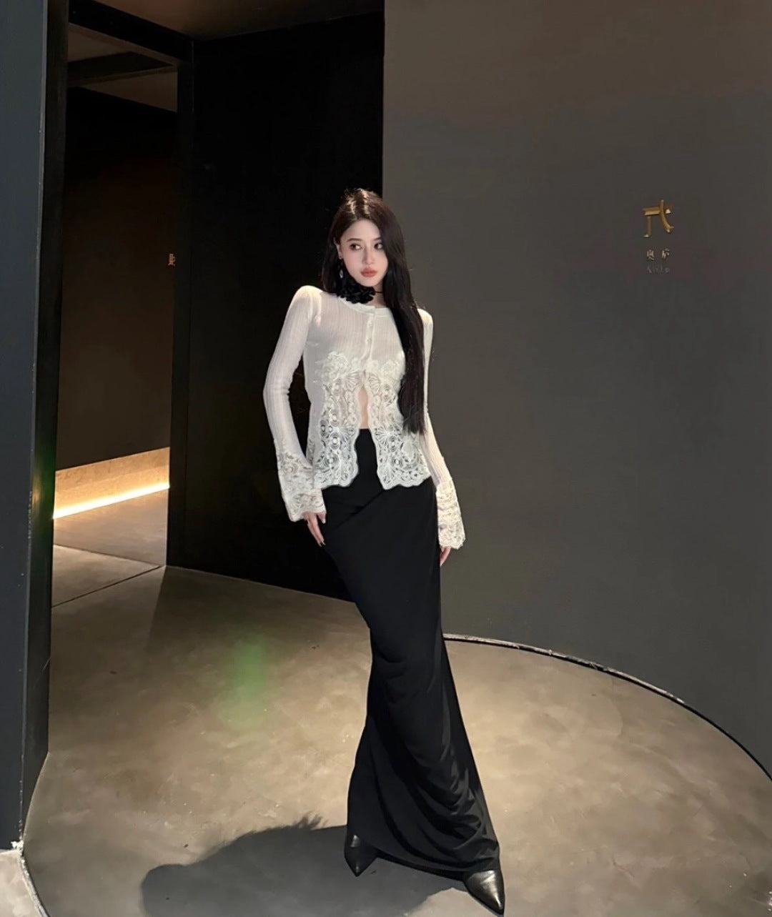 25fw lace cardigan