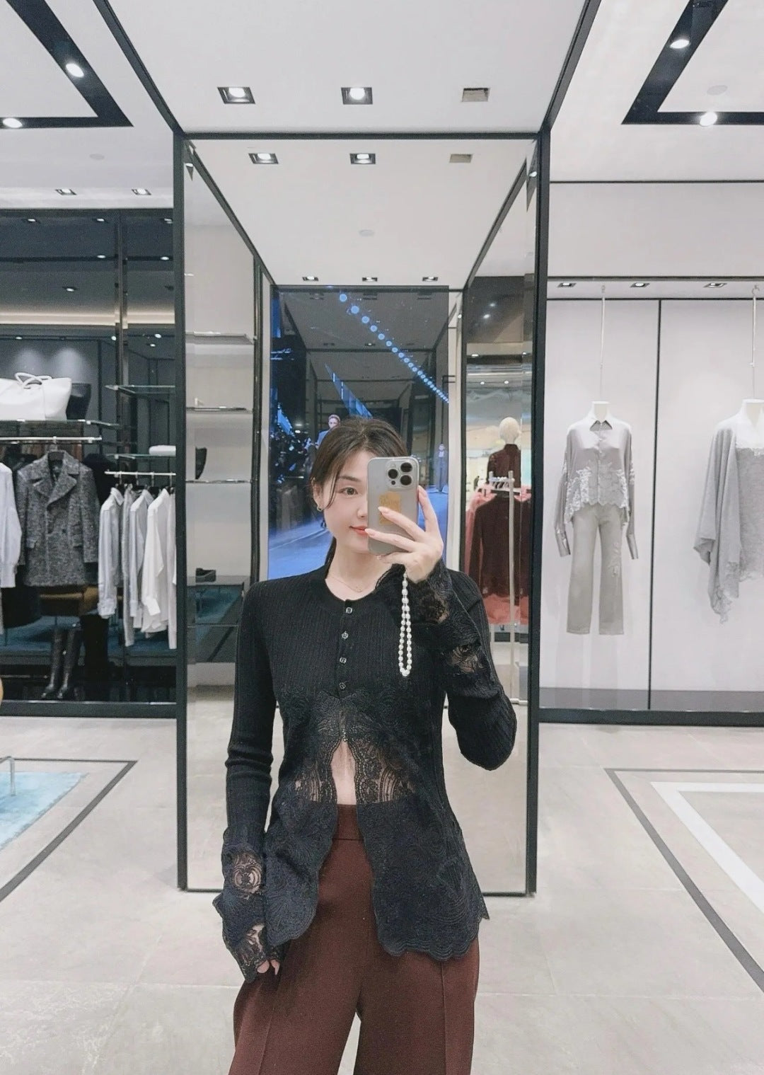 25fw lace cardigan