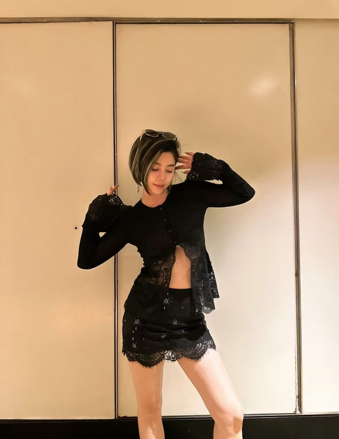 25fw lace cardigan