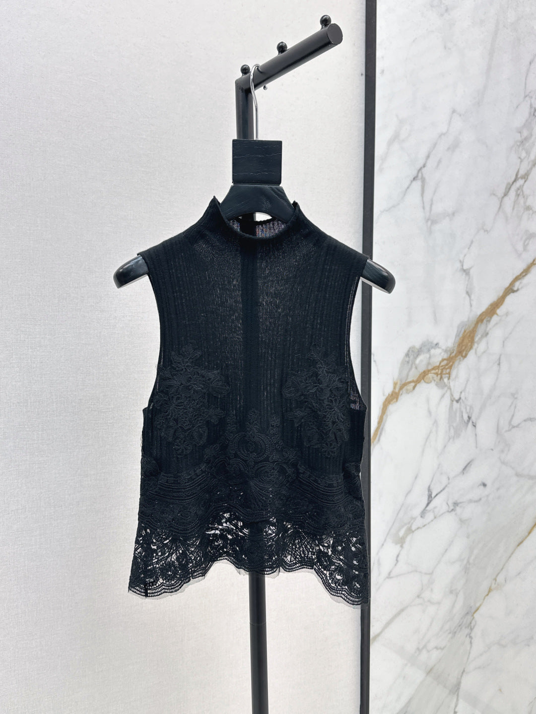 25fw lace knit vest