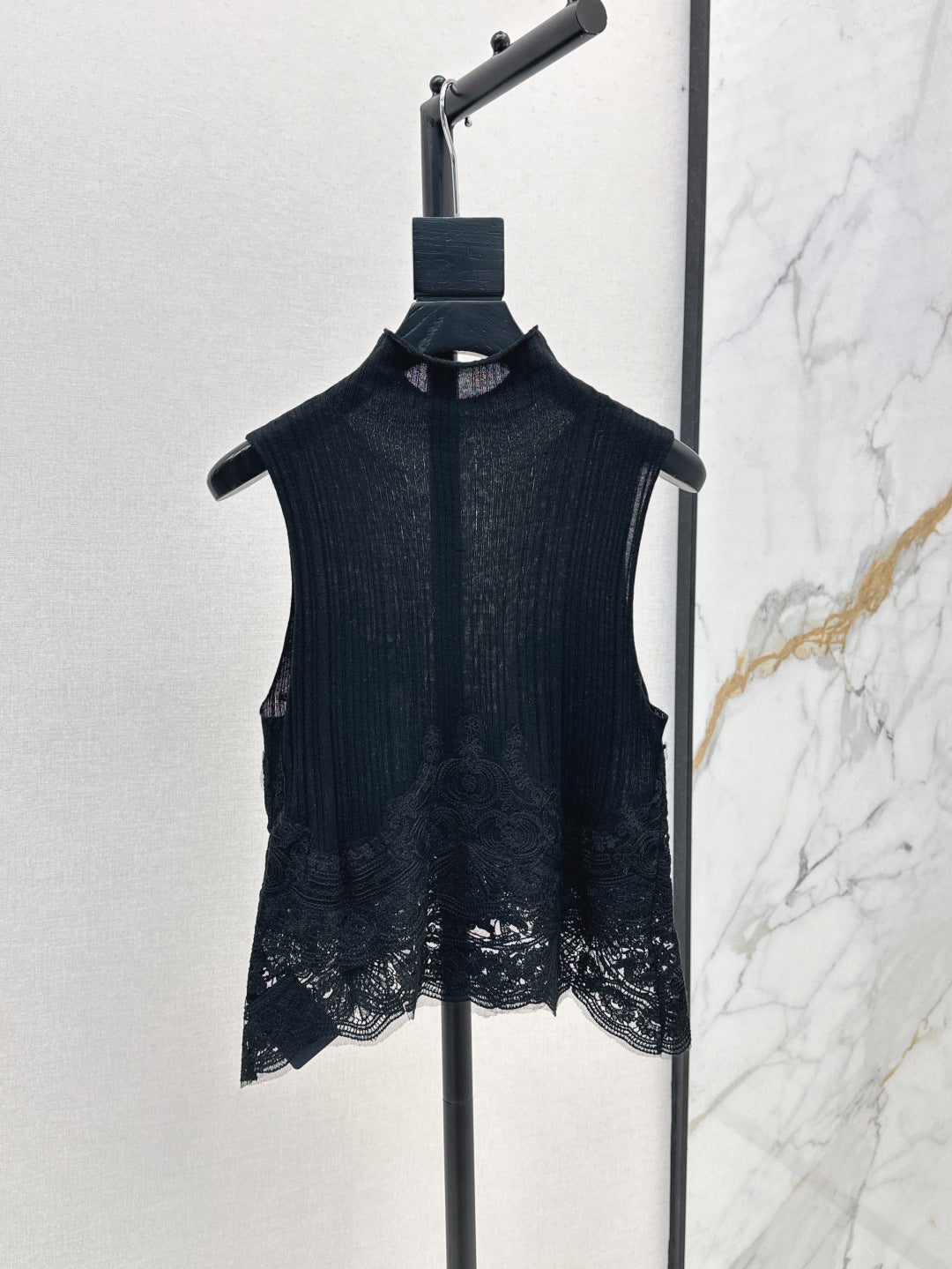 25fw lace knit vest