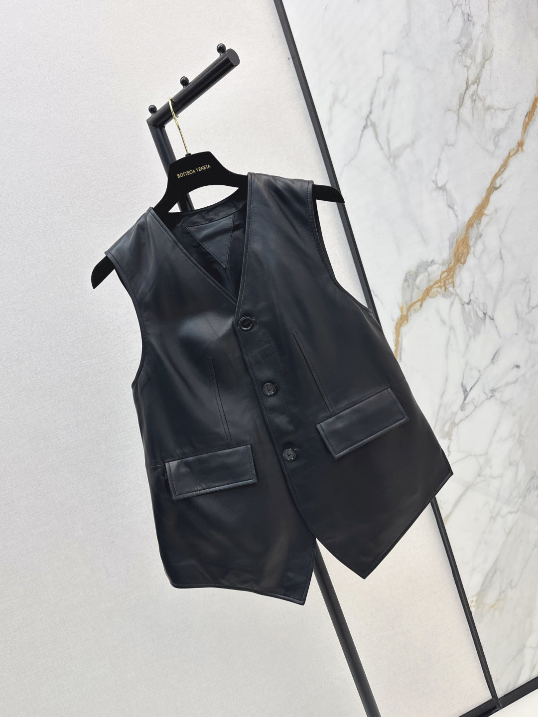 25ss leather vest