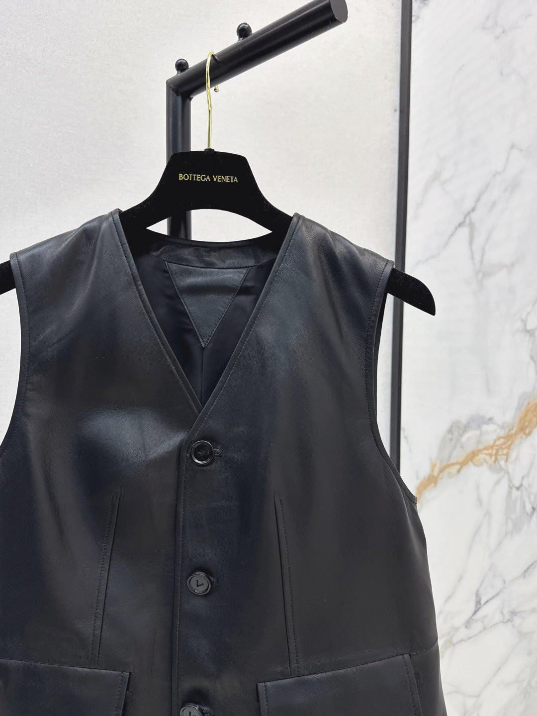 25ss leather vest