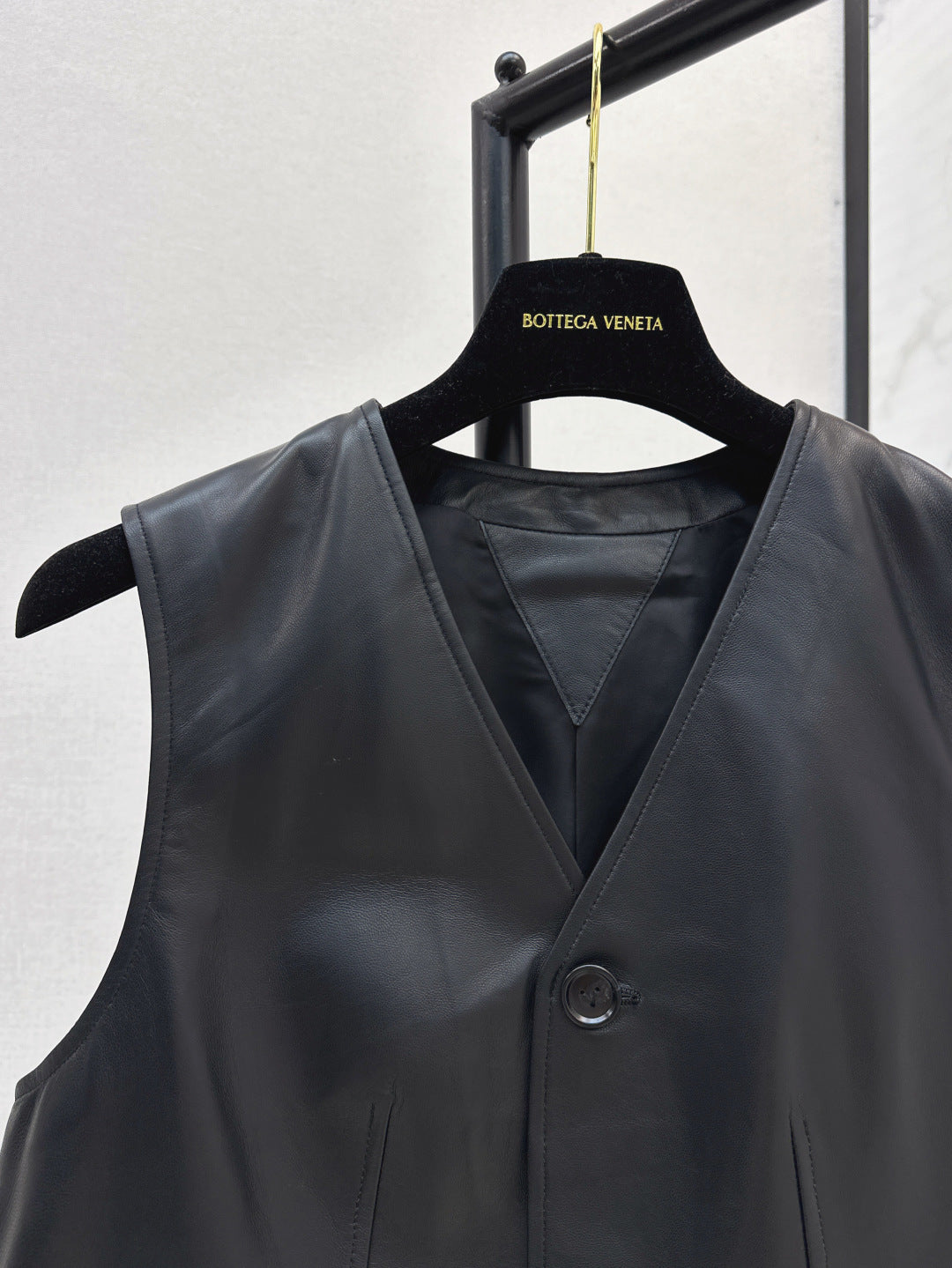 25ss leather vest