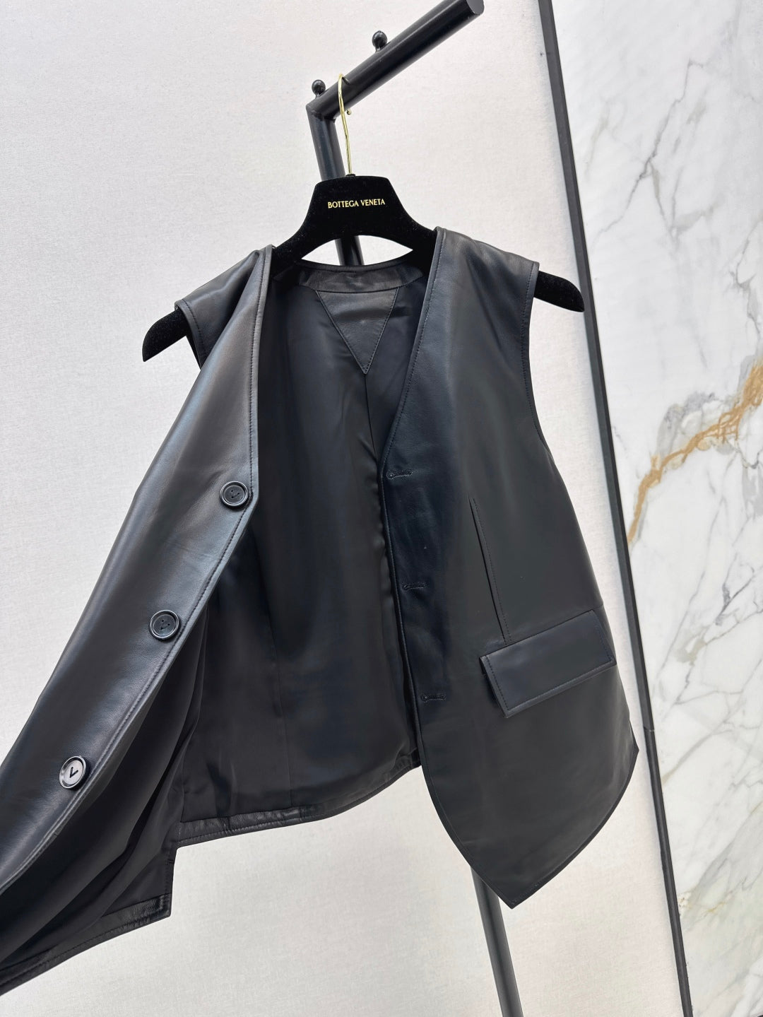 25ss leather vest